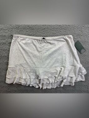 Wild Fable Grey Tiered Mini Skirt With Built-In Shorts